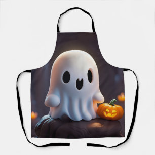 ベビー幽霊不気味かわいいハロウィーンキャラクター エプロン
