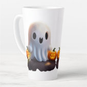 ベビー幽霊不気味かわいいハロウィーンキャラクター カフェラテマグ (左アングル)