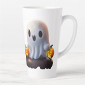 ベビー幽霊不気味かわいいハロウィーンキャラクター カフェラテマグ (右)