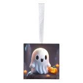 ベビー幽霊不気味かわいいハロウィーンキャラクター キューブオーナメント (右)
