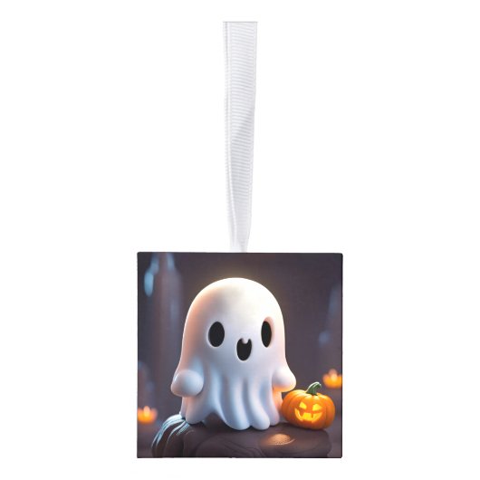 ベビー幽霊不気味かわいいハロウィーンキャラクター キューブオーナメント (右)