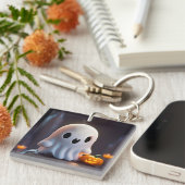 ベビー幽霊不気味かわいいハロウィーンキャラクター キーホルダー (正面右)