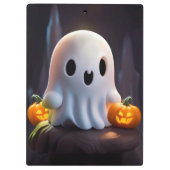 ベビー幽霊不気味かわいいハロウィーンキャラクター クリップボード (裏面)