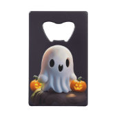 ベビー幽霊不気味かわいいハロウィーンキャラクター クレジットカード栓抜き (正面)