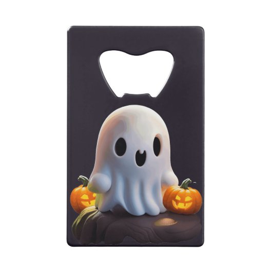 ベビー幽霊不気味かわいいハロウィーンキャラクター クレジットカード栓抜き (正面)