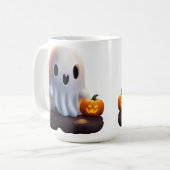 ベビー幽霊不気味かわいいハロウィーンキャラクター コーヒーマグカップ (正面左)