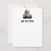 ベビー幽霊不気味かわいいハロウィーンキャラクター サンキューカード (裏面)