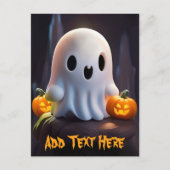 ベビー幽霊不気味かわいいハロウィーンキャラクター シーズンポストカード