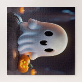 ベビー幽霊不気味かわいいハロウィーンキャラクター ジグソーパズル (横)