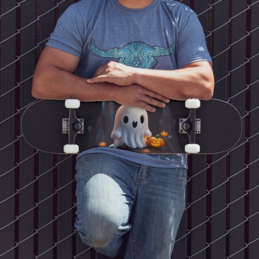 ベビー幽霊不気味かわいいハロウィーンキャラクター スケートボード (室外3)