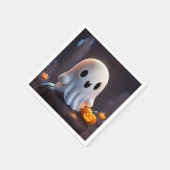 ベビー幽霊不気味かわいいハロウィーンキャラクター スタンダードカクテルナプキン (角)
