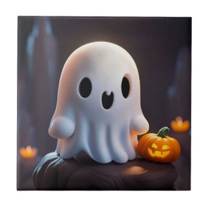 ベビー幽霊不気味かわいいハロウィーンキャラクター タイル