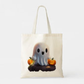 ベビー幽霊不気味かわいいハロウィーンキャラクター トートバッグ (裏面)