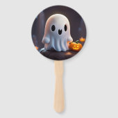 ベビー幽霊不気味かわいいハロウィーンキャラクター ハンドファン (裏面)