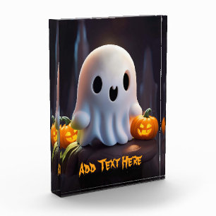 ベビー幽霊不気味かわいいハロウィーンキャラクター フォトブロック