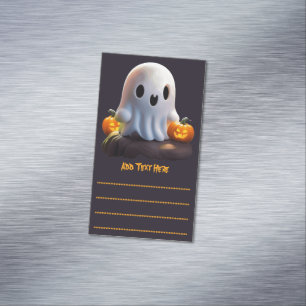 ベビー幽霊不気味かわいいハロウィーンキャラクター マグネット名刺