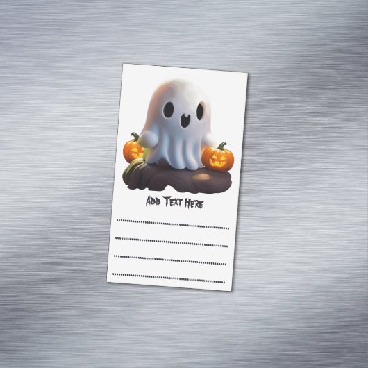 ベビー幽霊不気味かわいいハロウィーンキャラクター マグネット名刺 (インサイチュ)