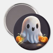 ベビー幽霊不気味かわいいハロウィーンキャラクター マグネット (正面/裏面)