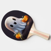 ベビー幽霊不気味かわいいハロウィーンキャラクター 卓球ラケット (横)