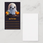 ベビー幽霊不気味かわいいハロウィーンキャラクター 名刺 (正面/裏面)