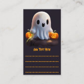 ベビー幽霊不気味かわいいハロウィーンキャラクター 名刺 (正面)