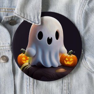 ベビー幽霊不気味かわいいハロウィーンキャラクター 缶バッジ