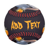 ベビー幽霊不気味かわいいハロウィーンキャラクター 野球ボール (裏面)