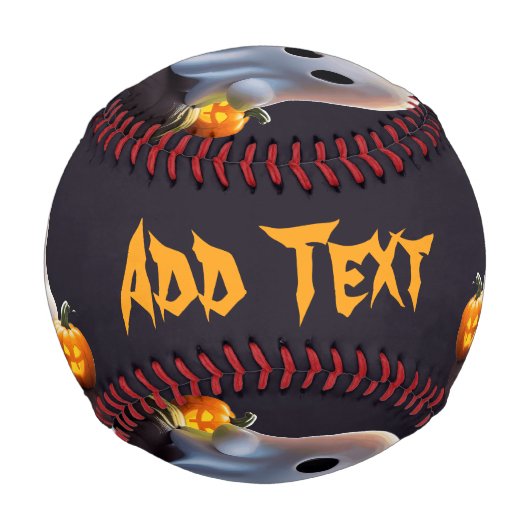 ベビー幽霊不気味かわいいハロウィーンキャラクター 野球ボール (正面)