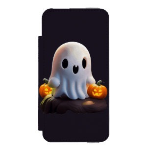 ベビー幽霊不気味かわいいハロウィーンキャラクター iPhone SE/5/5sウォレットケース