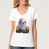 ベビー幽霊不気味かわいいハロウィーンキャラクター Tシャツ (正面)