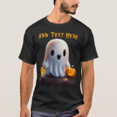 ベビー幽霊不気味かわいいハロウィーンキャラクター Tシャツ (正面)