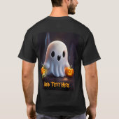 ベビー幽霊不気味かわいいハロウィーンキャラクター Tシャツ (裏面)