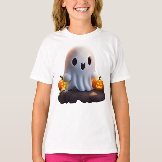 ベビー幽霊不気味かわいいハロウィーンキャラクター Tシャツ (正面)