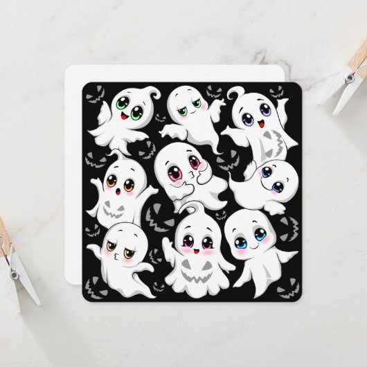 ベビー幽霊不気味かわいいハロウィーンムード (正面/裏面インサイチュ)