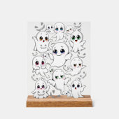 ベビー幽霊不気味かわいいハロウィーンムード アクリルサイン (正面)