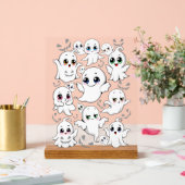 ベビー幽霊不気味かわいいハロウィーンムード アクリルサイン (ウェディング)