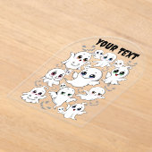 ベビー幽霊不気味かわいいハロウィーンムード アクリル招待状 (レイダウン)