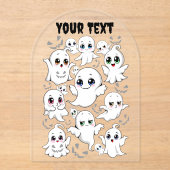 ベビー幽霊不気味かわいいハロウィーンムード アクリル招待状 (正面)