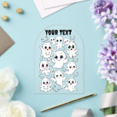 ベビー幽霊不気味かわいいハロウィーンムード アクリル招待状 (インサイチュ (ウェディング))