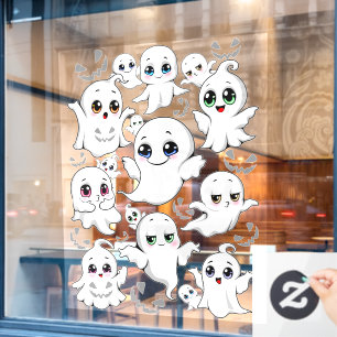 ベビー幽霊不気味かわいいハロウィーンムード ウィンドウサイン