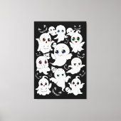 ベビー幽霊不気味かわいいハロウィーンムード キャンバスプリント (正面)