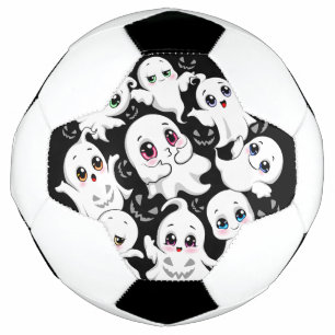 ベビー幽霊不気味かわいいハロウィーンムード サッカーボール