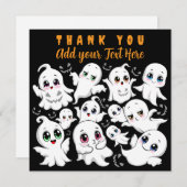 ベビー幽霊不気味かわいいハロウィーンムード サンキューカード (正面/裏面)