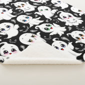 ベビー幽霊不気味かわいいハロウィーンムード シェルパブランケット (3/4)