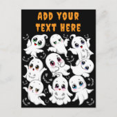 ベビー幽霊不気味かわいいハロウィーンムード シーズンポストカード (正面)