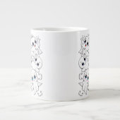 ベビー幽霊不気味かわいいハロウィーンムード ジャンボコーヒーマグカップ (正面)