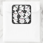 ベビー幽霊不気味かわいいハロウィーンムード スクエアシール (バッグ)