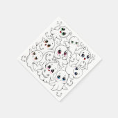 ベビー幽霊不気味かわいいハロウィーンムード スタンダードカクテルナプキン (角)