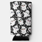 ベビー幽霊不気味かわいいハロウィーンムード スリム缶クーラー (裏面)