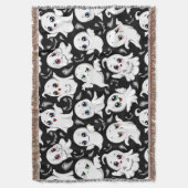 ベビー幽霊不気味かわいいハロウィーンムード スローブランケット (正面縦)